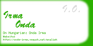 irma onda business card